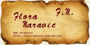 Flora Maravić vizit kartica